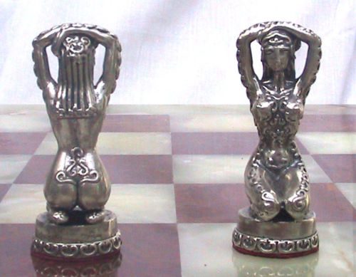 Tigrani “Nudes” Sterling Silver Chess Set 4