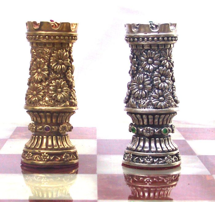 Tigrani “Flowers” Sterling Silver Chess set 7