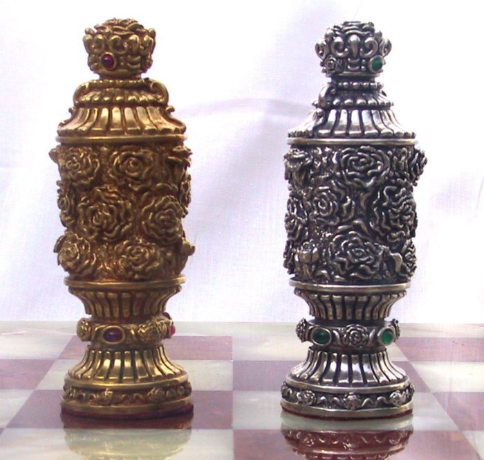 Tigrani “Flowers” Sterling Silver Chess set 6
