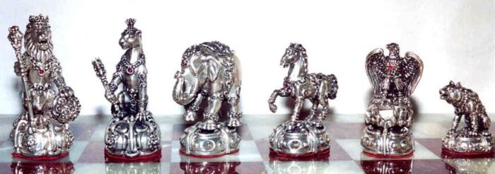 Tigrani “Animal Kingdom” Sterling Silver Chess set 9