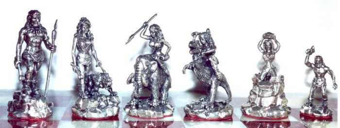 Tigrani Prehistorical Sterling Silver Chess set 9