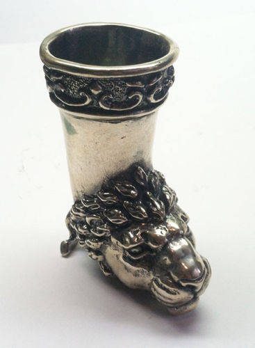 Sterling Silver Lion Shot Cup