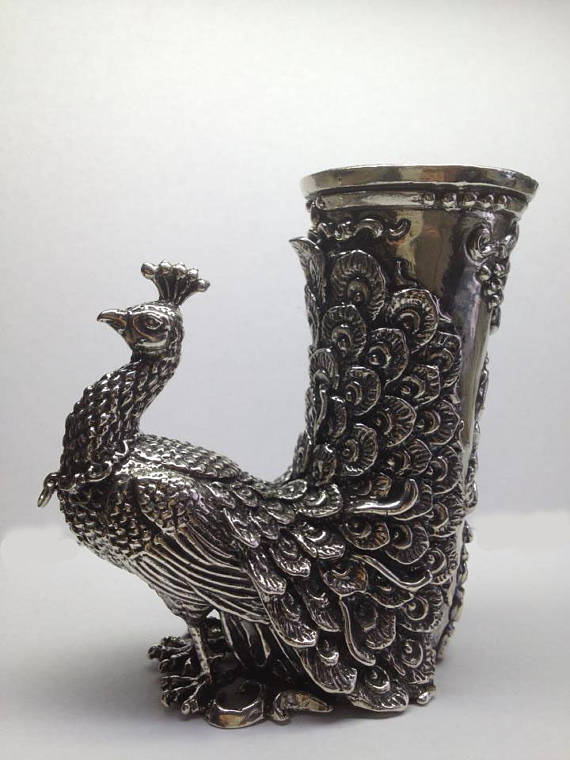 Sterling Silver Peacock Cup 3