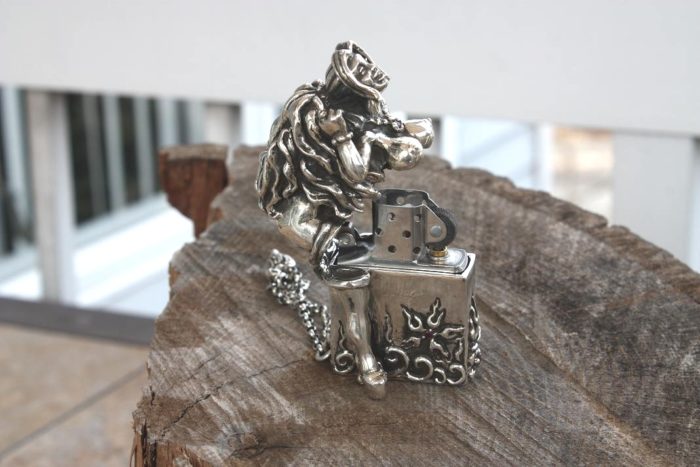 Pin-Up Sexy Girl Art Lighter In Sterling Silver 5