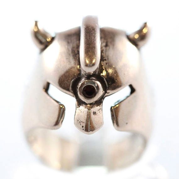 Sterling Silver Helmet Ring