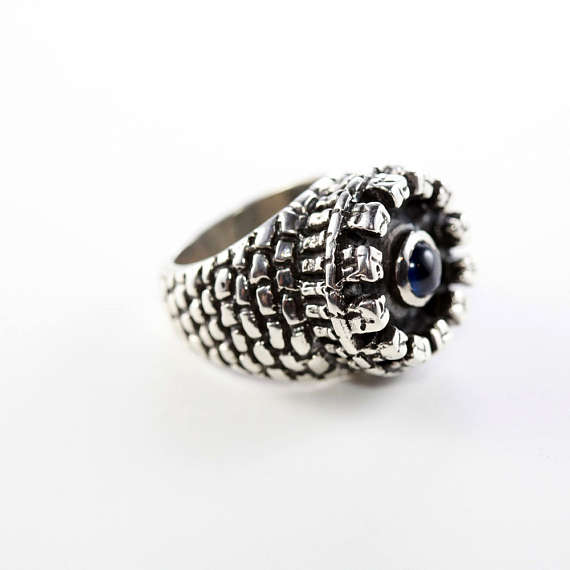 Sterling Silver Castle Ring 4