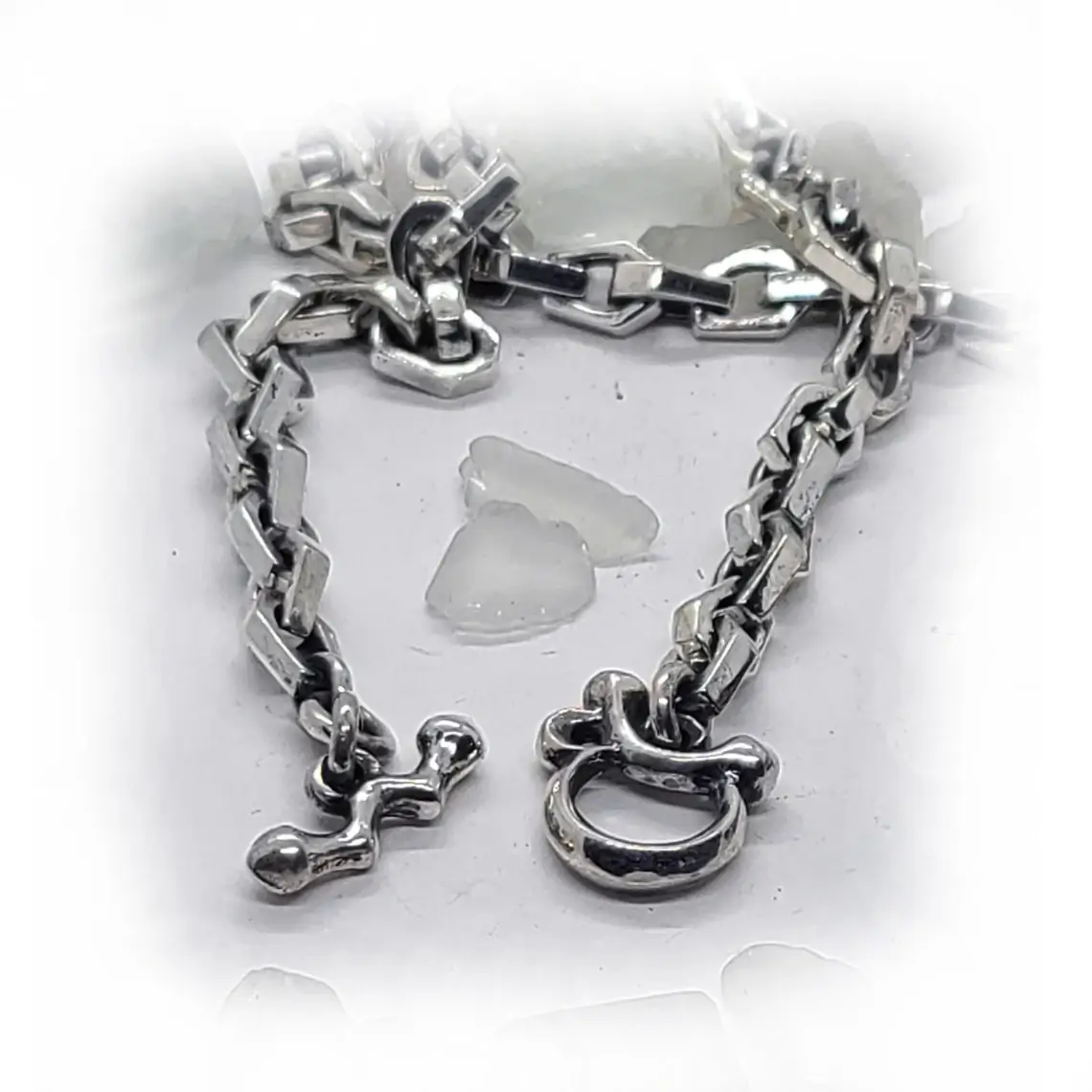 Skull Key and Lock Necklace Handmade in Sterling Silver With 