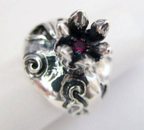 Pomegranate For Man Silver Ring 3