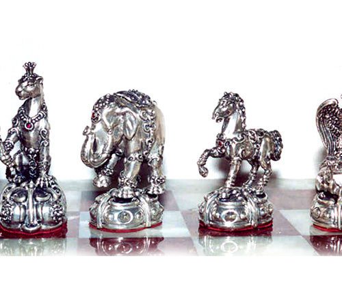 Tigrani “Animal Kingdom” Sterling Silver Chess set