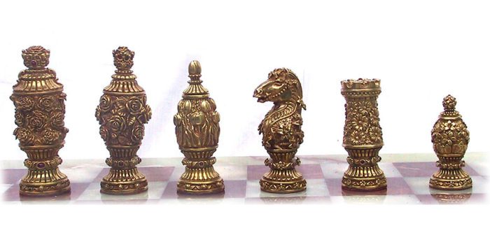 Tigrani “Flowers” Sterling Silver Chess set