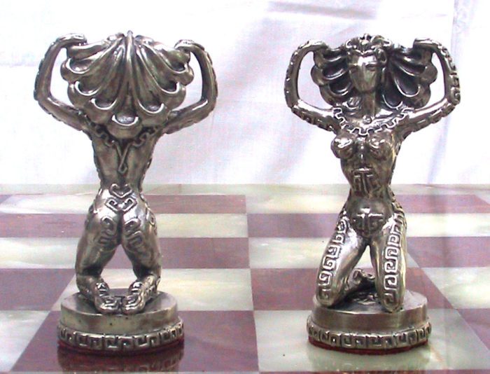 Tigrani “Nudes” Sterling Silver Chess Set 8