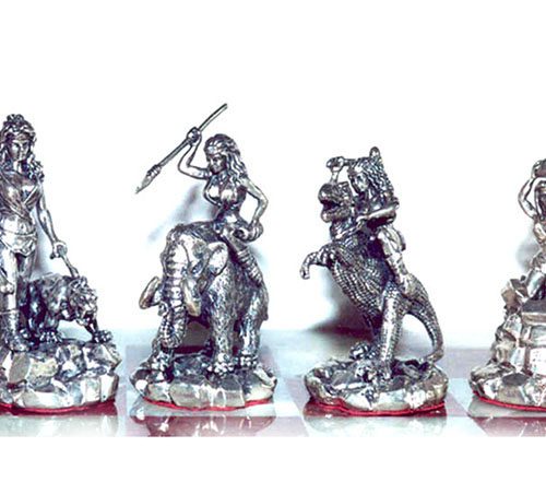 Tigrani Prehistorical Sterling Silver Chess set