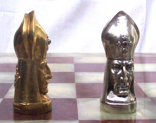 Tigrani Faces Version #1 Sterling Silver Chess set 2