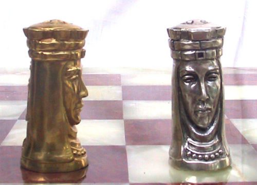 Tigrani Faces Version #1 Sterling Silver Chess set 9