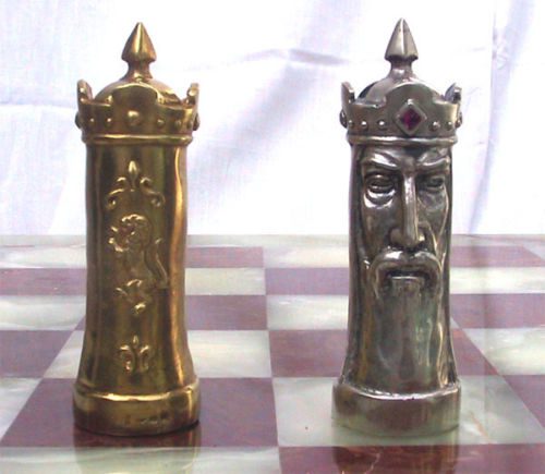 Tigrani Faces Version #1 Sterling Silver Chess set 8