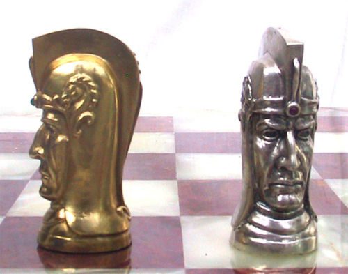 Tigrani Faces Version #1 Sterling Silver Chess set 7
