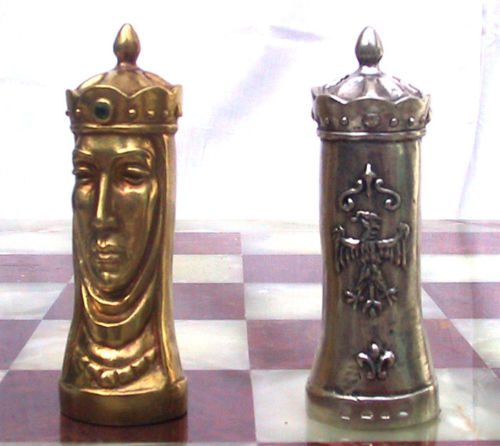 Tigrani Faces Version #1 Sterling Silver Chess set 5