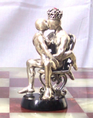Tigrani Modern Erotic Sterling Silver Chess Set 8