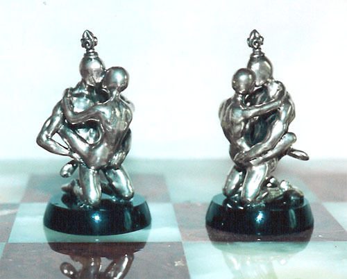 Tigrani Modern Erotic Sterling Silver Chess Set 4