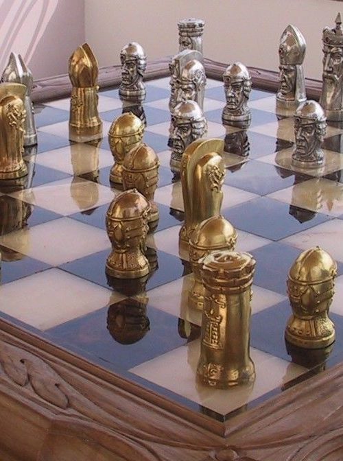 Tigrani Faces Version #1 Sterling Silver Chess set