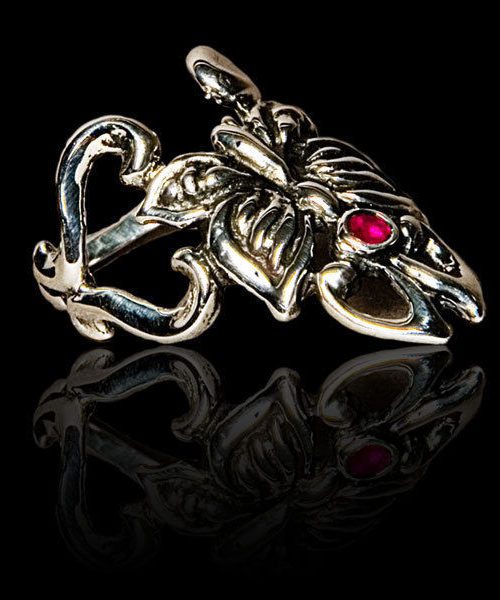 Small Butterfly Silver .925 Finger-Tip Ring