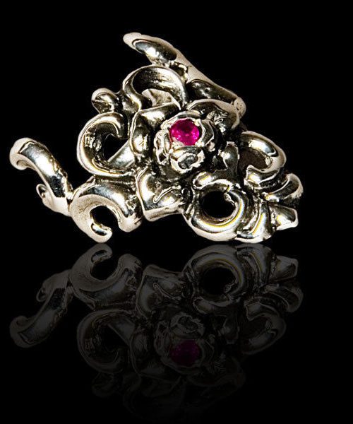 Small Rose Silver .925 Finger-Tip Ring