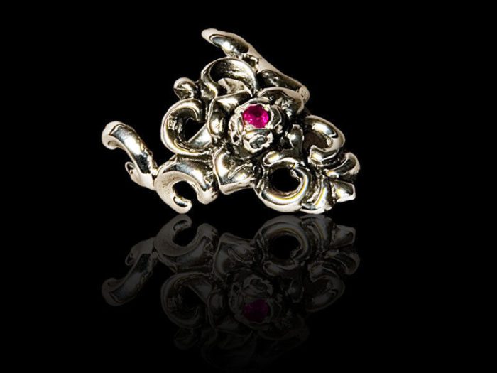 Small Rose Silver .925 Finger-Tip Ring