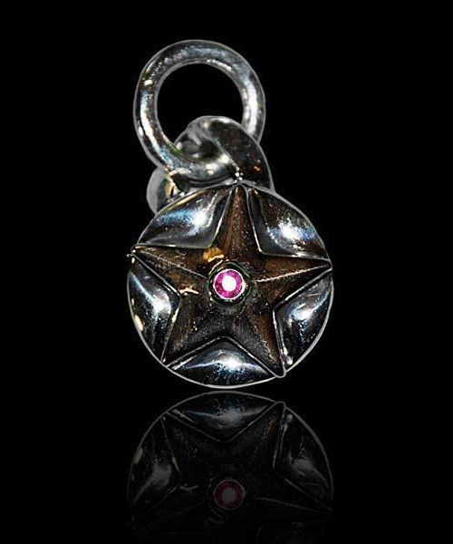 Small Combo Star Pendant With Ruby