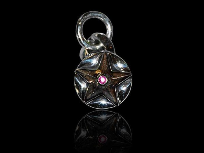 Small Combo Star Pendant With Ruby