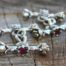 Rose and Crown Cufflinks with Ruby Stones
