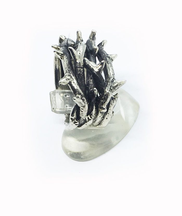 Crown of Thorns Silver Ring V3 4