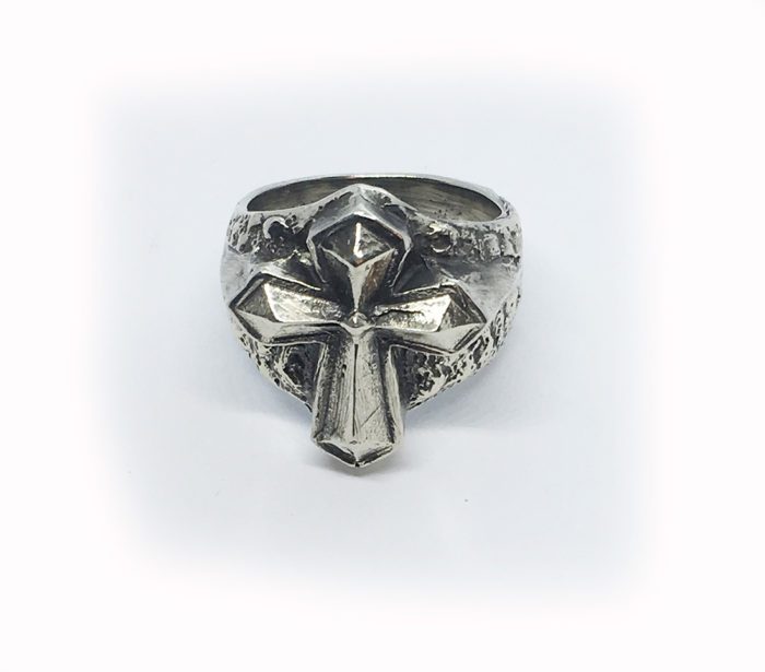 Cross Sterling Silver Ring