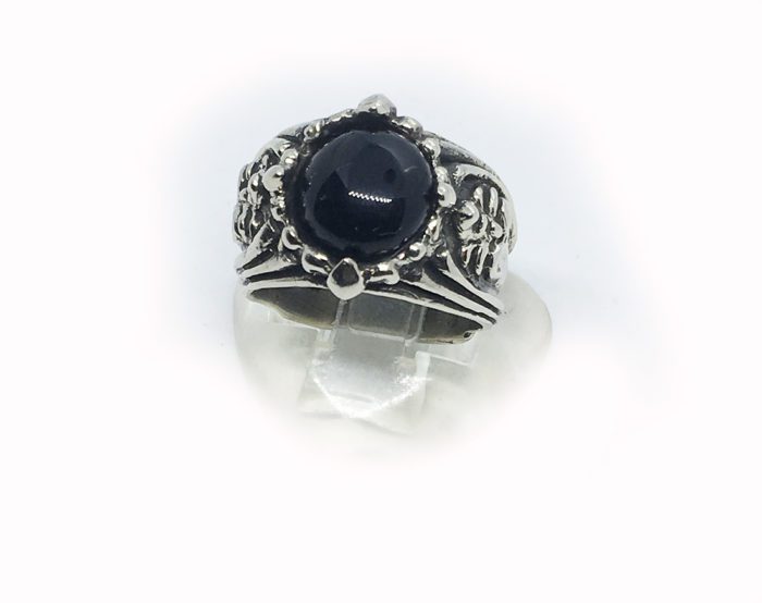 Onyx Stone Sterling Silver Ring 2
