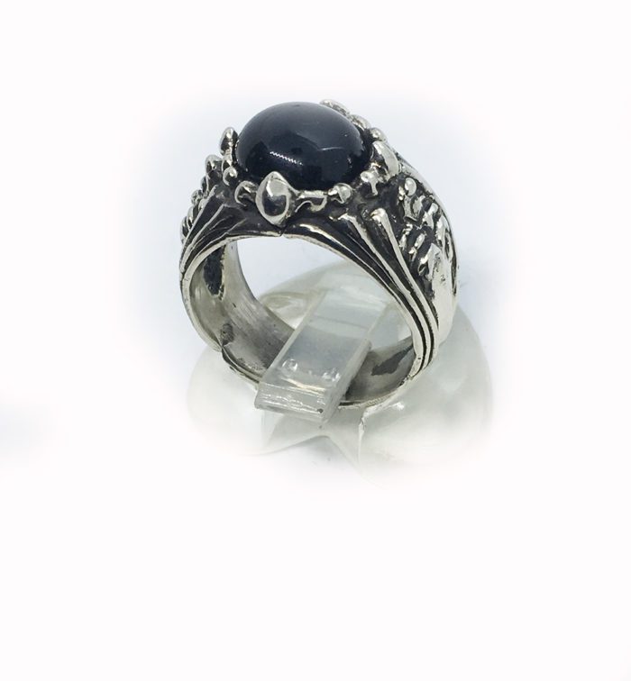 Onyx Stone Sterling Silver Ring 3