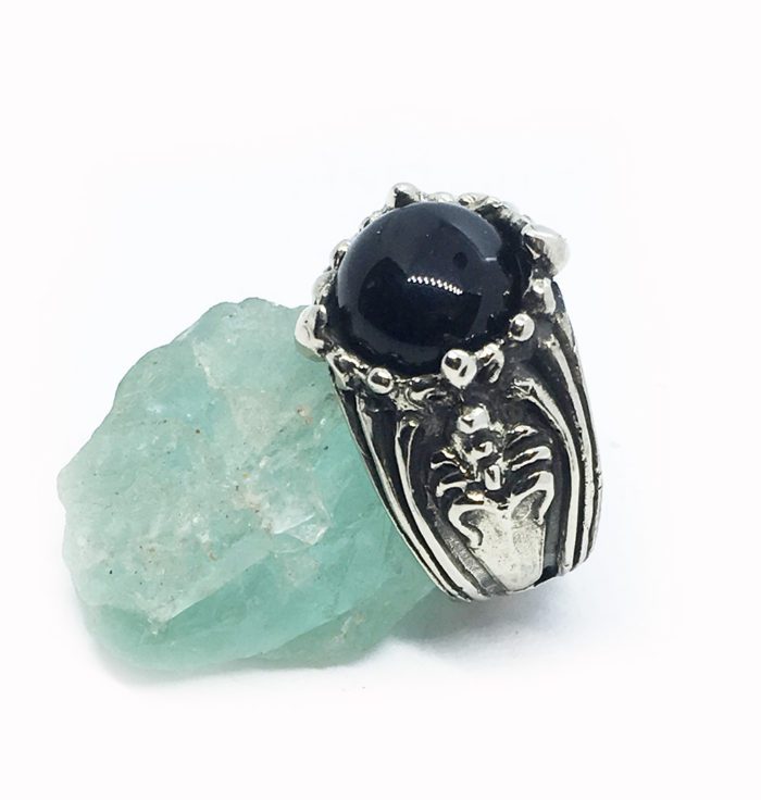 Onyx Stone Sterling Silver Ring