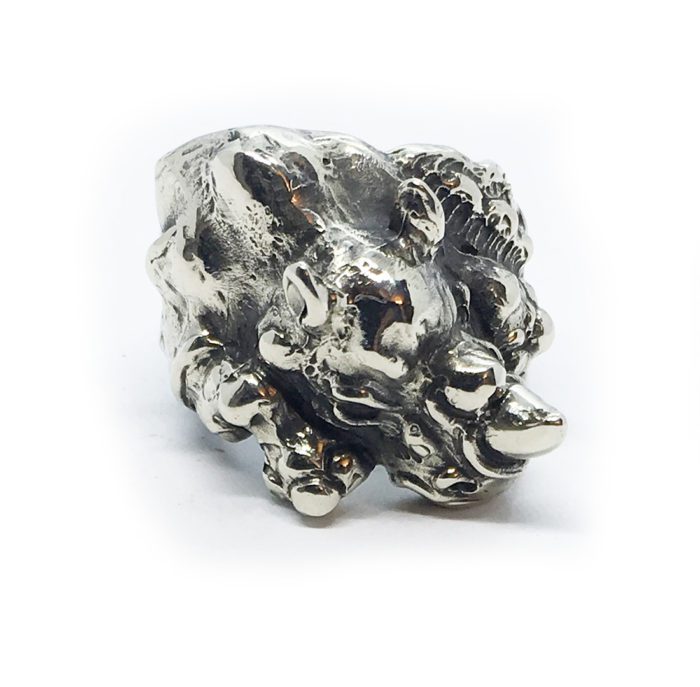 Rhino Sterling Silver Ring 2