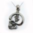 Skull with Money Sterling Silver Pendant