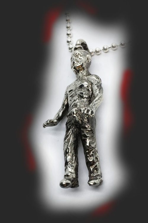 Halloween Zombie Sterling Silver Pendant