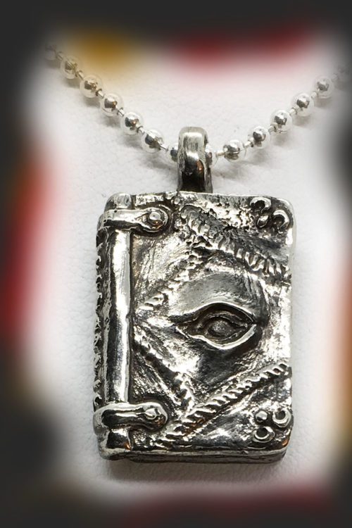 Halloween Spell Book Sterling Silver Pendant