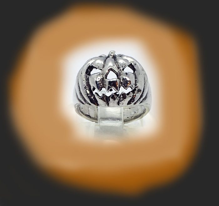 Halloween Pumpkin Sterling Silver Ring 2