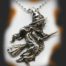 Halloween Flying Witch Sterling Silver Pendant