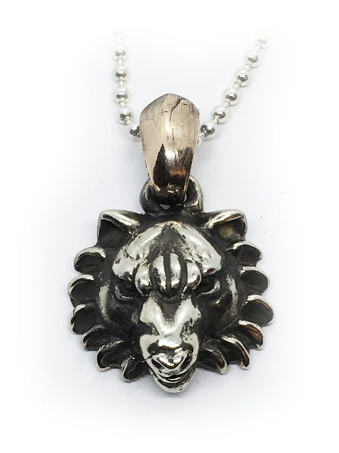 Wolf Head Silver Pendant 2
