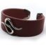Red Leather Bracelet with Sterling Silver