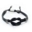 Tied Leather Bracelet with Sterling Silver