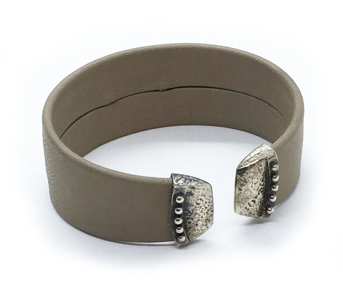 Leather Bracelet with Sterling Silver 3