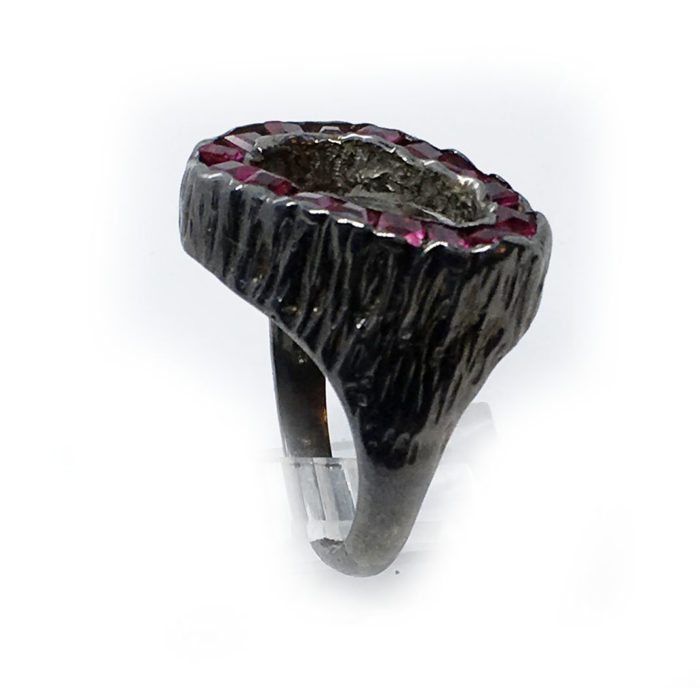 Korund 925 Sterling Silver and Black Rhodium Plating Ring 3