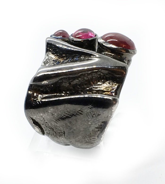 Korund Stones 925 Sterling Silver Black Rhodium Plating Ring 4