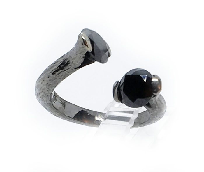 Onyx Stone 925 Sterling Silver Black Rhodium Plating Ring 2