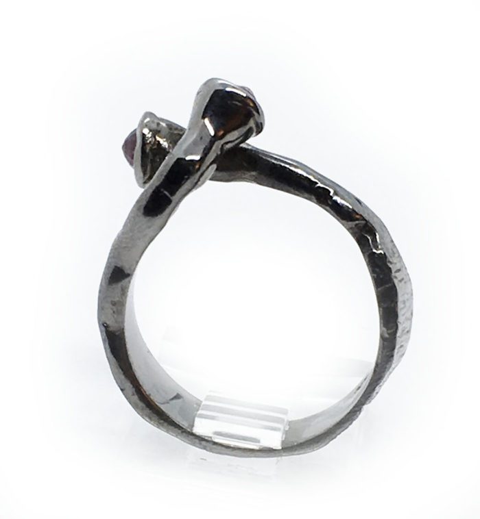 Rubies 925 Sterling Silver Black Rhodium Plating Ring 2
