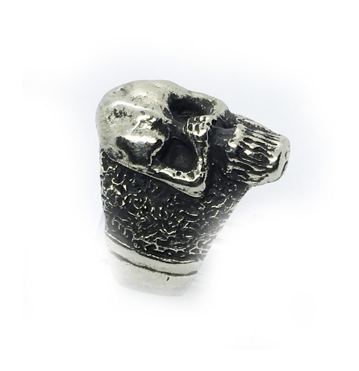 Abstract Women Body Shaped into A Skull Sterling Silver Ring 3